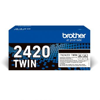 Brother TN-2420 Toner Black 2x3k Pgs TN2420TWIN