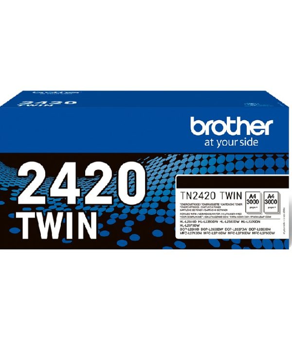 Brother TN-2420 Toner Black 2x3k Pgs TN2420TWIN