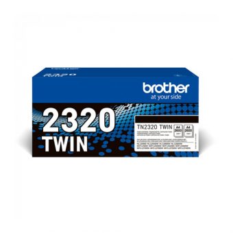 Brother TN-2320 Toner Black 2x2.6k Pgs TN2320TWIN 4977766812740