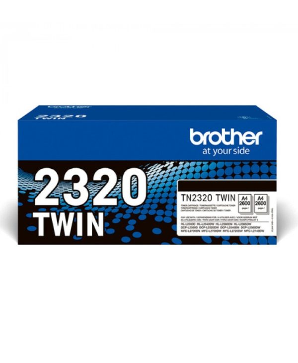 Brother TN-2320 Toner Black 2x2.6k Pgs TN2320TWIN 4977766812740