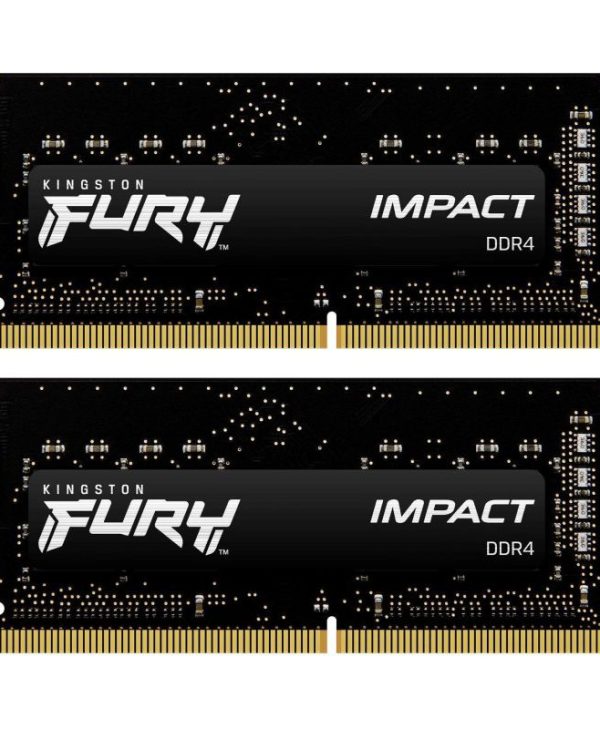 Kingston FURY Impact 32GB (2x16GB) 3200MHz DDR4 SO-DIMM Black KF432S20IBK2/32
