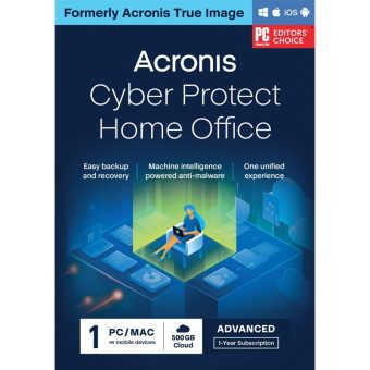 Acronis Cyber Protect Home Office Advanced 1 Year Subscription 1 Computer + 500 GB Acronis Cloud Storage ESD HOAASHLOS