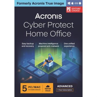 Acronis Cyber Protect Home Office Advanced 1 Year Subscription 5 Computers + 500 GB Acronis Cloud Storage ESD HOCASHLOS