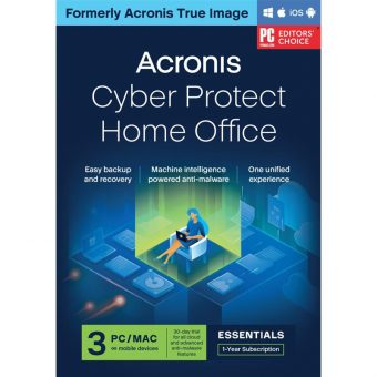 Acronis Cyber Protect Home Office Essentials 1 Year Subscription 3 Computers ESD HOFASHLOS