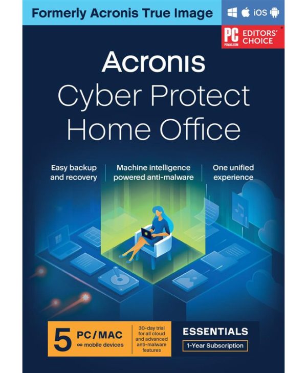 Acronis Cyber Protect Home Office Essentials 1 Year Subscription 5 Computers ESD HOGASHLOS