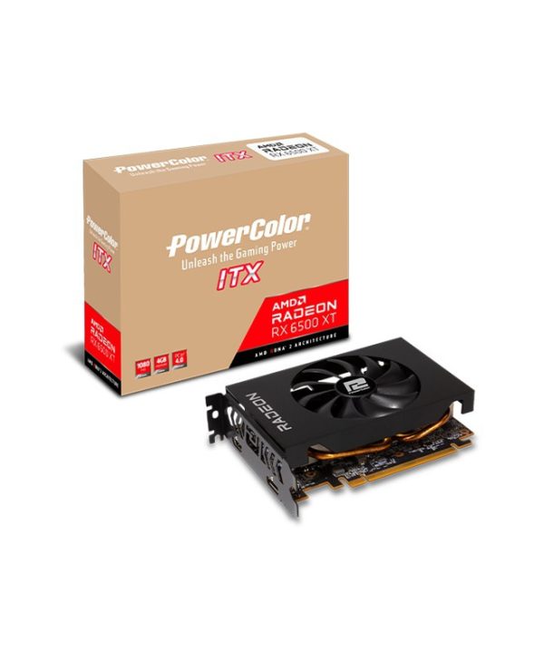 PowerColor Radeon RX 6500 XT ITX 4GB GDDR6 AXRX 6500XT 4GBD6-DH