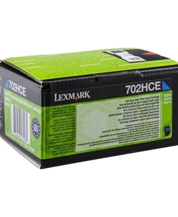 Lexmark 702HCE Toner Cyan 3k Pgs 70C2HCE