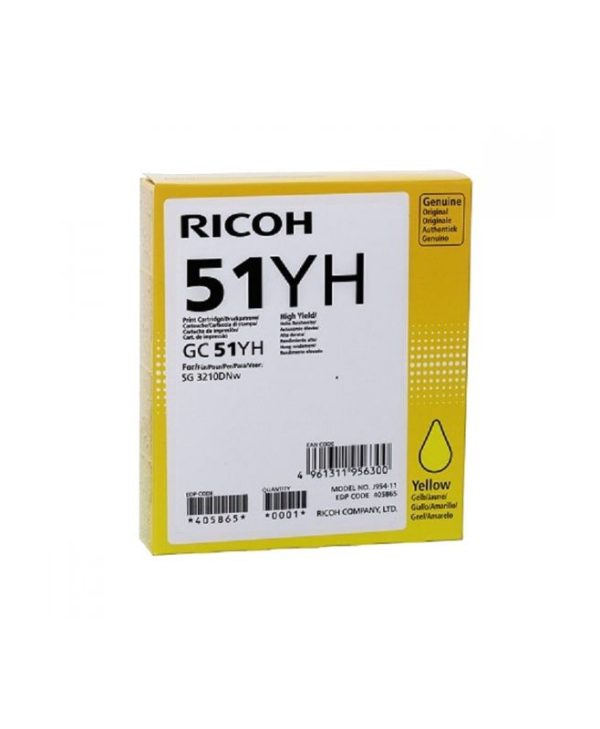 Ricoh GC51YH Toner Yellow 2.5k Pgs 405865