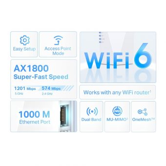 TP-Link RE600X AX1800 Wi-Fi 6 Range Extender v2 - Image 4