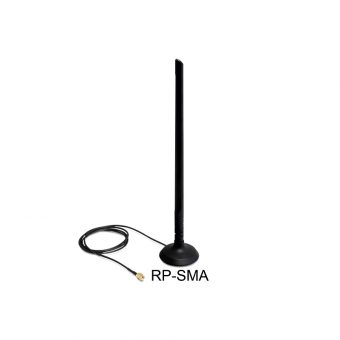 Delock Wi-Fi Antenna 6.5 dBi RP-SMA 0.3m Black 88410 - Image 3