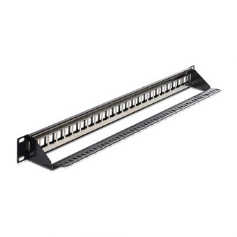 Delock Keystone Patch Panel 1U 19" 24-Port Black 43277 - Image 2