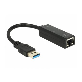 Delock Lan Adapter USB Type-A Male / RJ45 Gigabit Fem Black 62616 - Image 2