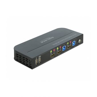 Delock KVM Switch 2x HDMI 2.0 / USB Black 11481 - Image 3