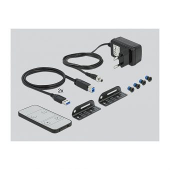 Delock KVM Switch 2x HDMI 2.0 / USB Black 11481 - Image 4
