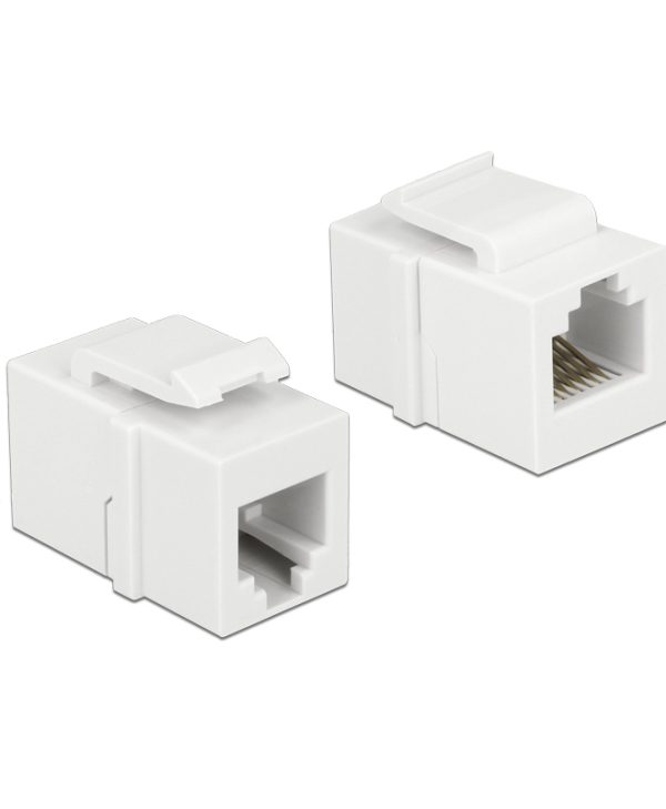 Delock Keystone Module RJ12/RJ12 Cat.3 19.5mm White 86380