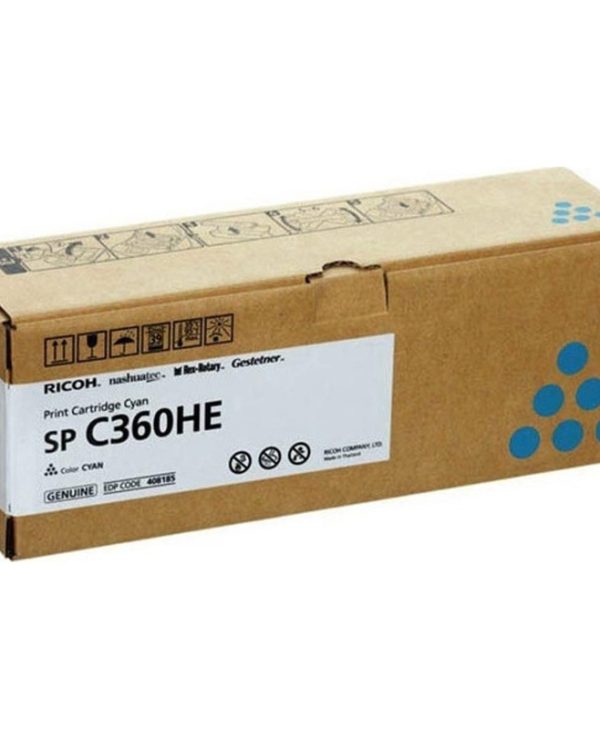 Ricoh SPC360HE Toner Cyan 5k Pgs 408185