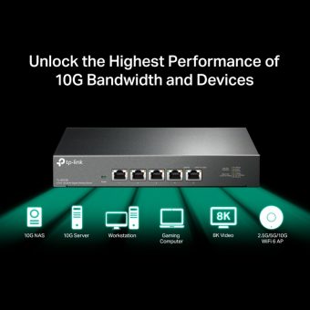TP-Link 5-Port 10GBase-T Desktop Switch TL-SX105 V1 - Image 6