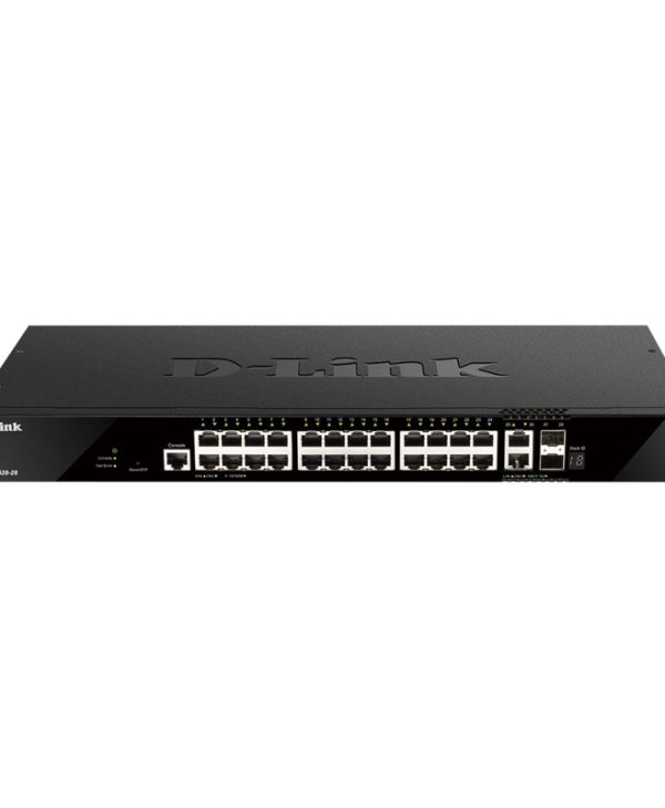 D-Link 28-Port L3 Gigabit SFP+ Rackmount Managed Smart Switch Black DGS-1520-28