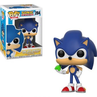 Funko Pop! Games: Sonic The Hedgehog - Sonic With Emerald #284 Vinyl Figure 889698201476