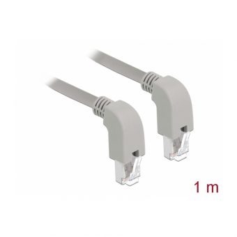 Delock SF/UTP RJ45 Cat.5e 90-degree Down 1m Grey 85859