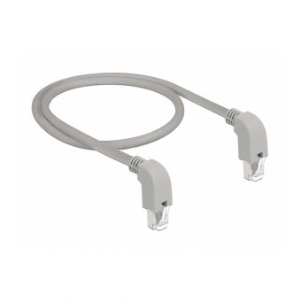 Delock SF/UTP RJ45 Cat.5e 90-degree Down 1m Grey 85859 - Image 2