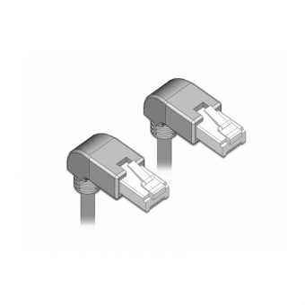 Delock SF/UTP RJ45 Cat.5e 90-degree Down 1m Grey 85859 - Image 3
