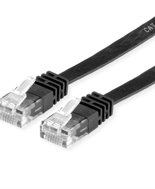 Value UTP RJ45 Cat.6 extra-flat 1m Black 21.99.0961-40