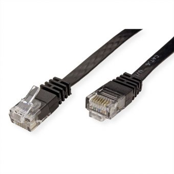 Value UTP RJ45 Cat.6 extra-flat 1m Black 21.99.0961-40 - Image 2