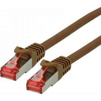 Roline S/FTP RJ45 Cat.6 LSOH Snagless 7.5m Brown 21.15.2686-40