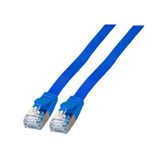 EFB Elektronik U/FTP RJ45 Cat.6a Snagless Flat 0.25m Blue K5545BL.0,25