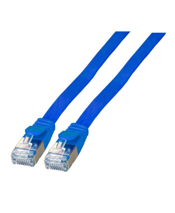EFB Elektronik U/FTP RJ45 Cat.6a Snagless Flat 0.25m Blue K5545BL.0,25