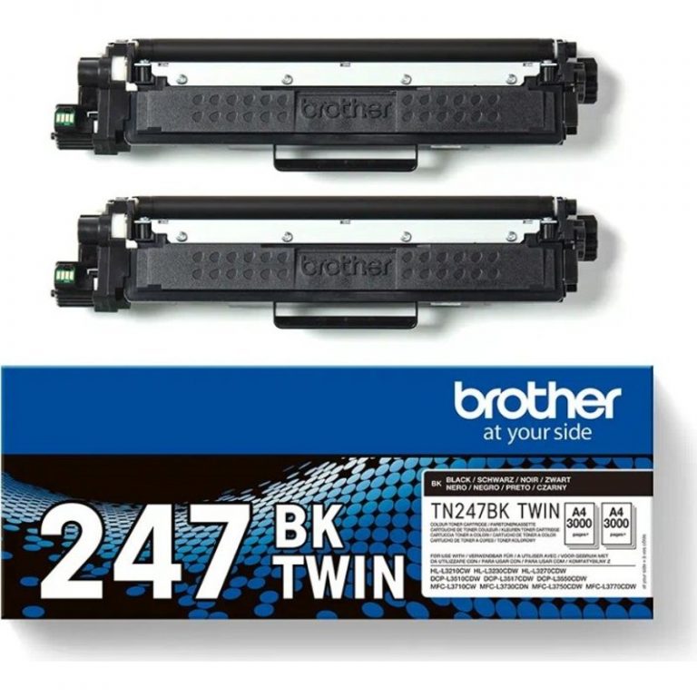 Brother TN-247BK Toner Black 2x3k Pgs TN247BKTWIN
