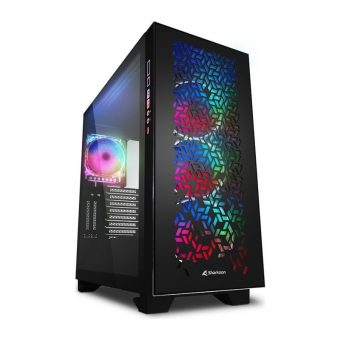 Sharkoon Elite Shark CA300H Full Tower Tempered Glass Black 4044951030156