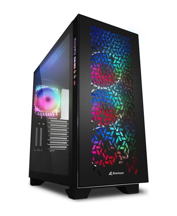 Sharkoon Elite Shark CA300H Full Tower Tempered Glass Black 4044951030156