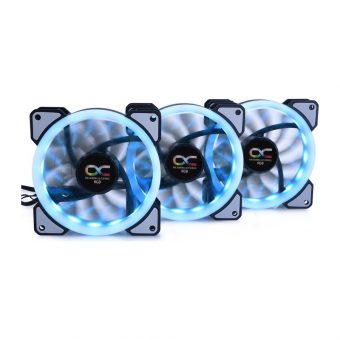 Alphacool Eiszyklon Aurora LUX  Digital ARGB 12cm Case Fan Black 3-Pack With Controller 1015791