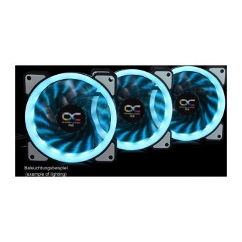 Alphacool Eiszyklon Aurora LUX  Digital ARGB 12cm Case Fan Black 3-Pack With Controller 1015791 - Image 7