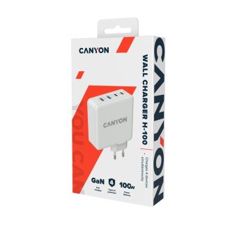 Canyon H-100 Wall  charger GaN technology CND-CHA100W01 - Image 3