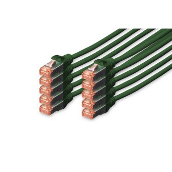 Digitus S/FTP RJ45 Cat.6 LSOH Snagless 0.25m Green 10pcs. DK-1644-0025-G-10 - Image 2