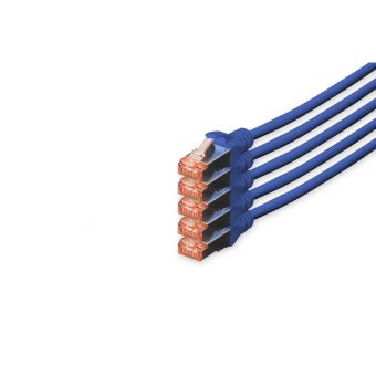 Digitus S/FTP RJ45 Cat.6 LSOH Snagless 10m Blue 5pcs. DK-1644-100-B-5 - Image 2