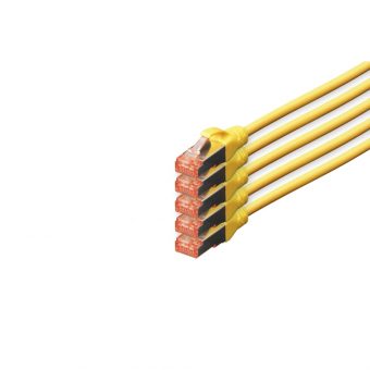 Digitus S/FTP RJ45 Cat.6 LSOH Snagless 10m Yellow 5pcs. DK-1644-100-Y-5 - Image 2