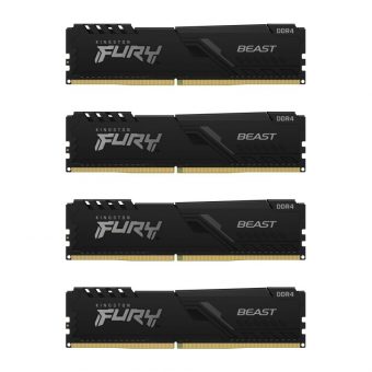 Kingston FURY Beast 64GB (4 x 16GB) 3200MHz DDR4 Black KF432C16BBK4/64
