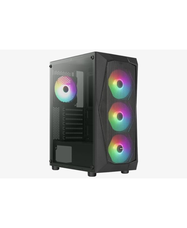 Aerocool Falcon Midi Tower Tempered Glass Black FALCON-G-BK-V2