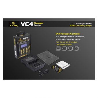 XTAR VC4 Usb Φορτιστής 4 Μπαταριών Li-ion/Ni-MH Μεγέθους AA,AAA,D,18650 - Image 17
