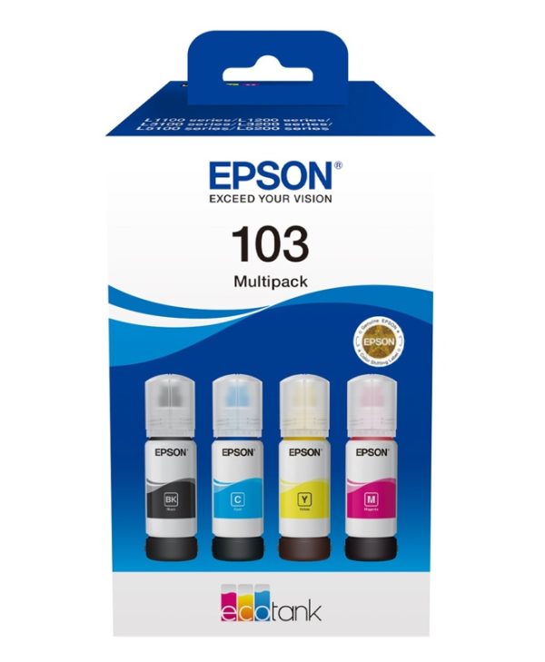 Epson 103 Ink Multipack BK/C/M/Y 4x65ml C13T00S64A