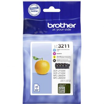 Brother LC-3211VP Ink MultiPack BK/C/M/Y 4x200 Pgs LC3211VALDR