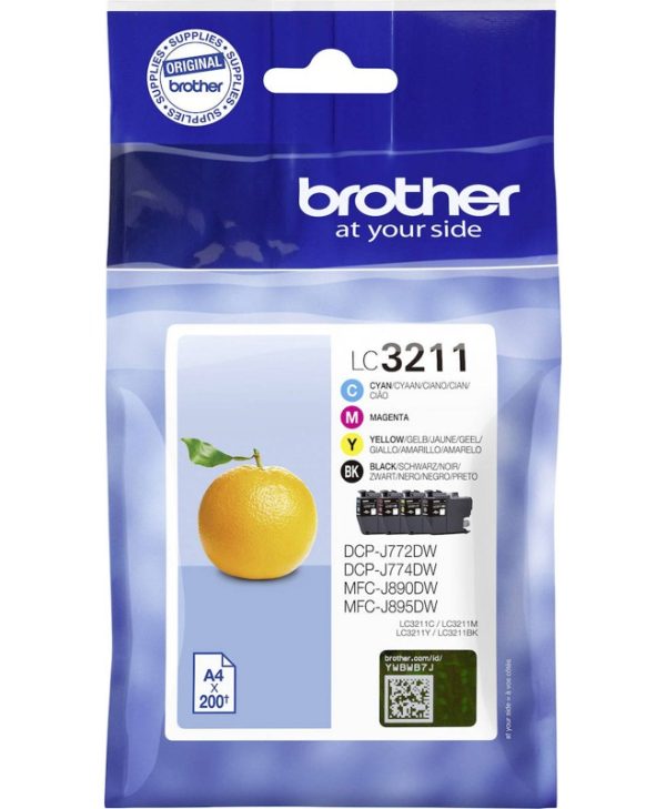 Brother LC-3211VP Ink MultiPack BK/C/M/Y 4x200 Pgs LC3211VALDR