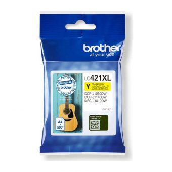 Brother LC-421XLY Ink Yellow 500 Pgs