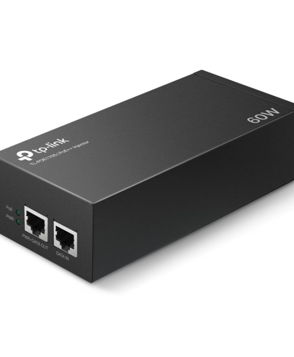 TP-Link Gigabit PoE++ Injector 60W Black TL-POE170S
