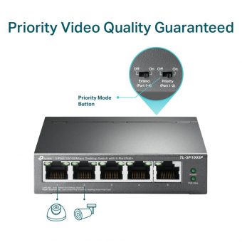 TP-Link 5-Port Megabit Desktop Switch with 4-Port PoE+ TL-SF1005P V2 - Image 7