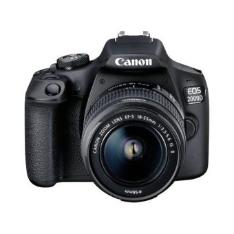 Canon DSLR EOS 2000D Crop Frame Kit EF-S 18-55mm F3.5-5.6 SEE, Black 2728C033AA
